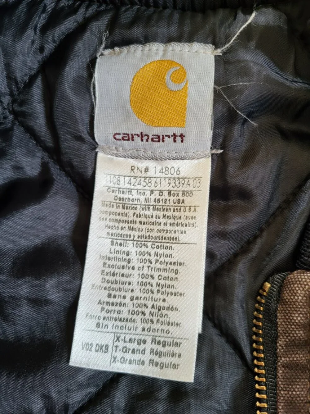 Carhartt sandstone duck cloth vest